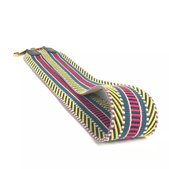 HERMES Sangle Kaval Accessories Shoulder strap Canvas/Leather Multicolore - Picture 7 of 9